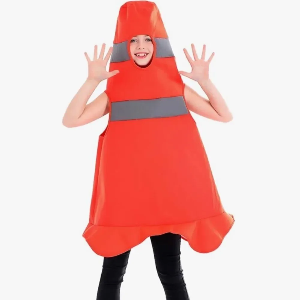 Construction Cone Costume Unisex One Size Orange
